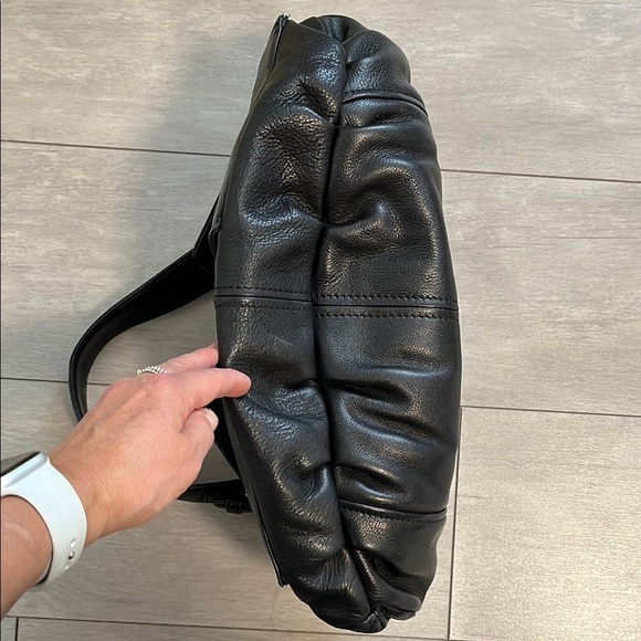 DEREK ALEXANDER Black Vintage Leather Shoulder Bag Mint Condition - Picture 11 of 16